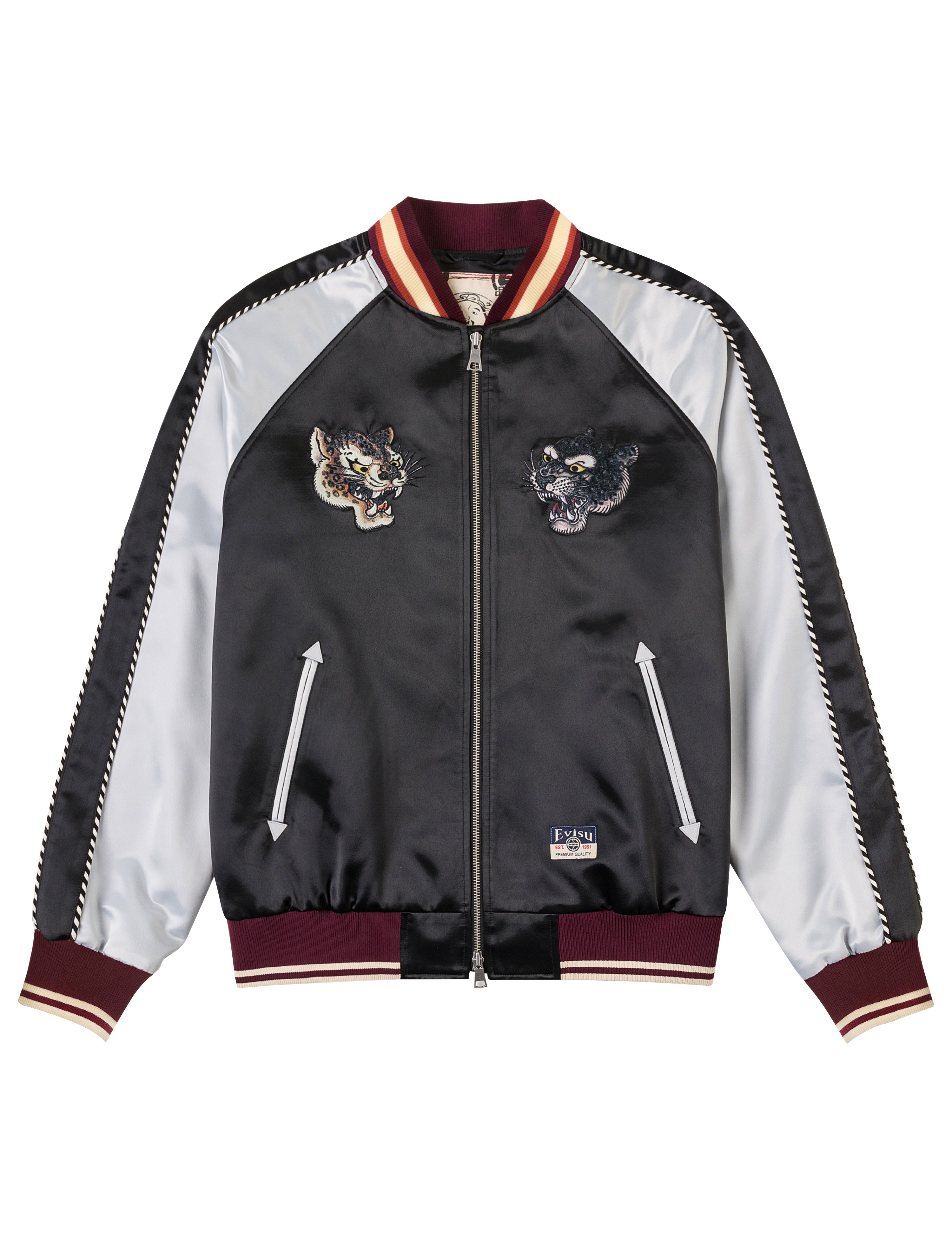 Duo Leopard Embroidery Souvenir Jacket